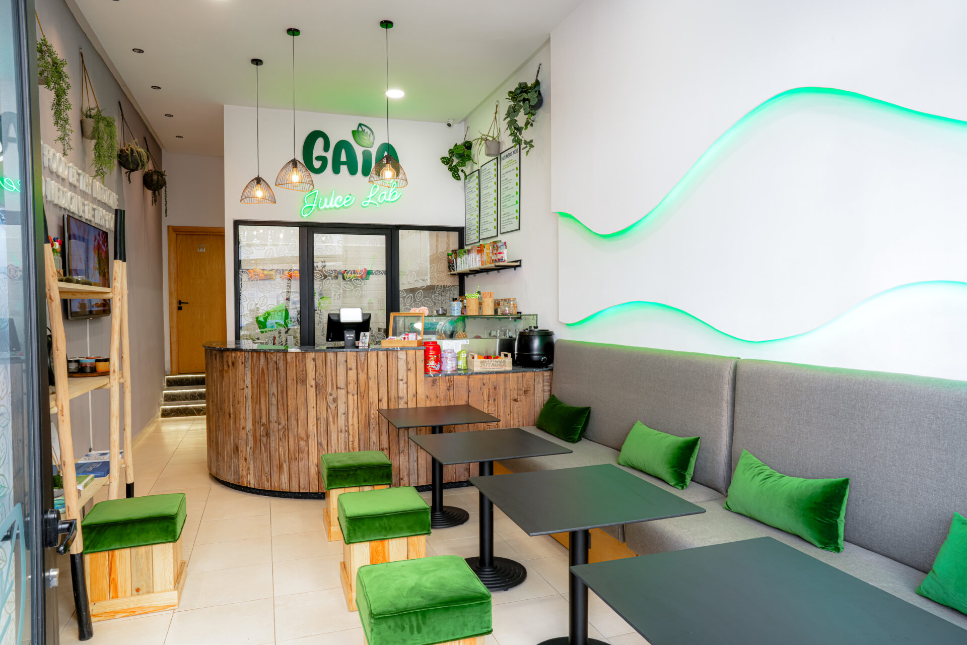 Design espace naturel et contemporain – GAIA Juice Lab